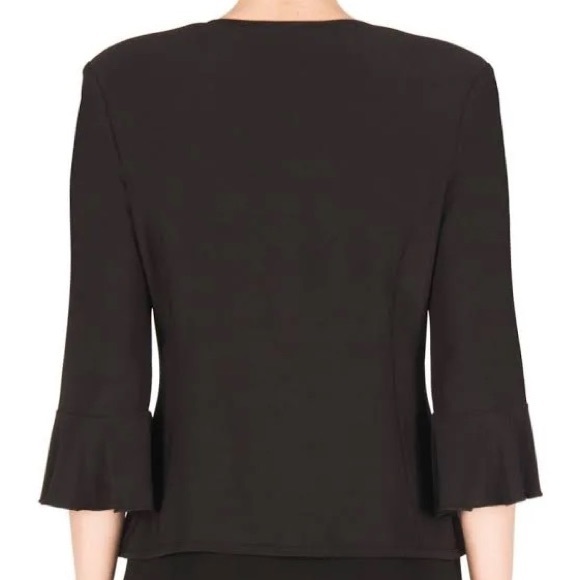 NEW Women's Joseph Ribkoff Black & Beige Cool Print Jacket Cover Up 183558 Sz 14 - Picture 10 of 10